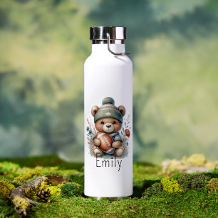 Sportlich-chic-individualisierte-Fußball-Bär-Wasse Trinkflasche