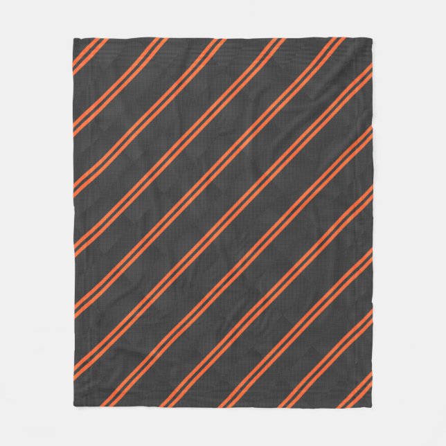 Sportliche Accent Orange Stripes Carbon Style Prin Fleecedecke (Vorderseite)