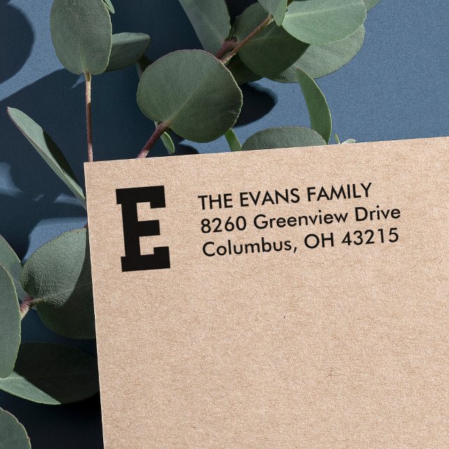 Sportliche anfängliche einfache Rücksendeadresse Permastempel (Von Creator hochgeladen)