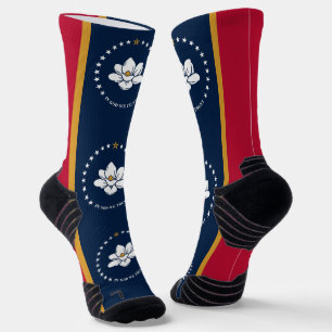 Sportliche Crew-Socke mit Flagge von Mississippi,  Socken