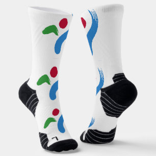 Sportliche Crew-Socken mit Flagge von Seoul, Südko Socken