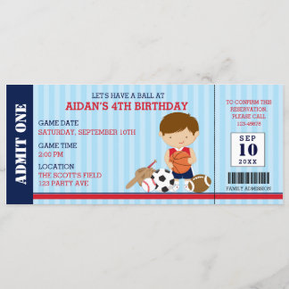 Sportliche Einladungen zum Geburtstag (Kinderdusch