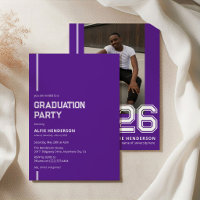 Sportliche Foto Graduation Party Lila