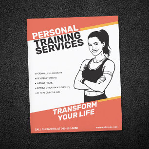 Sportliche Frau - Fitness-Trainerin  Flyer