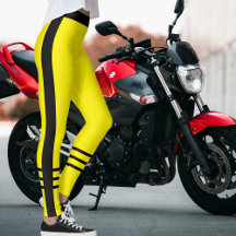 Sportliche Frauen Moderne Süße Gelbe Schwarze Stre