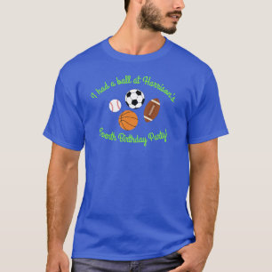 Sportliche Geburtstagsparty Kinder Niedlich T-Shirt