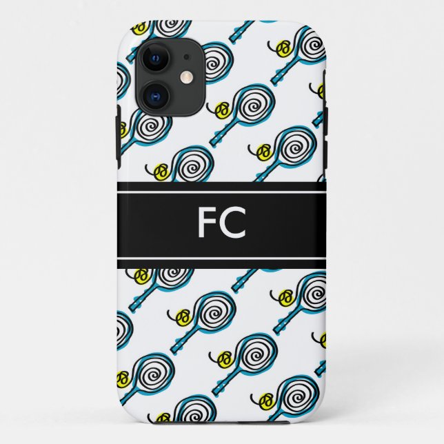 Sportliche iPhone-Box mit Tennisschläger Case-Mate iPhone Hülle (Rückseite)
