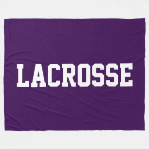 Sportliche kühne weiße LACROSSE-Schrift auf dunkle Fleecedecke