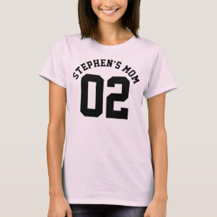 Sportliche Mama Personalisiert Kid's Name Jersey B T-Shirt