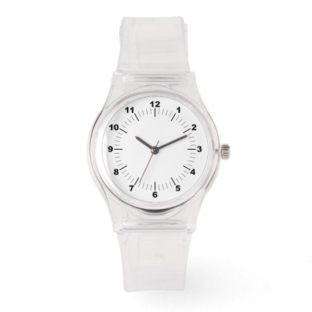 Sportliche rosa Silikon Damenuhr Armbanduhr (Vorderseite)