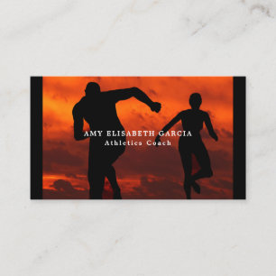 Sportliche Silhouetten, Sportsperson, Sportlehrer Visitenkarte