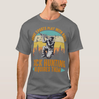 Sportliche Spiele mit Balls Entenjagd erfordert T-Shirt