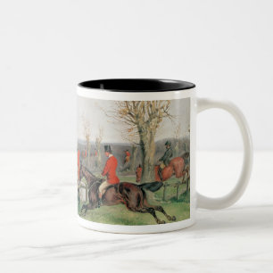 Sportliche Szene, 19. Jahrhundert Zweifarbige Tasse