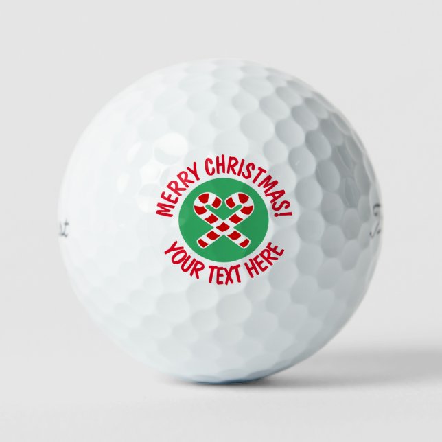 Sportliche Weihnachtscandycangolfball Set Geschenk Golfball (Vorderseite)