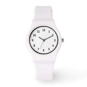 Sportliche weiße Silikon Damenuhr Armbanduhr