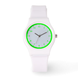Sportliche weiße Silikon Damenuhr Armbanduhr