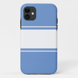 Sportliche weiße Streifen auf hellblau Case-Mate iPhone Hülle
