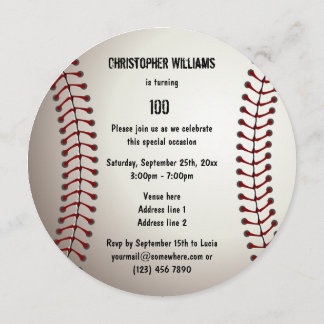 Sportlicher Baseball-versah 100. Einladung