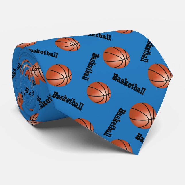 Sportlicher blauer Basketball des Hintergrund-| Krawatte (Gerollt)