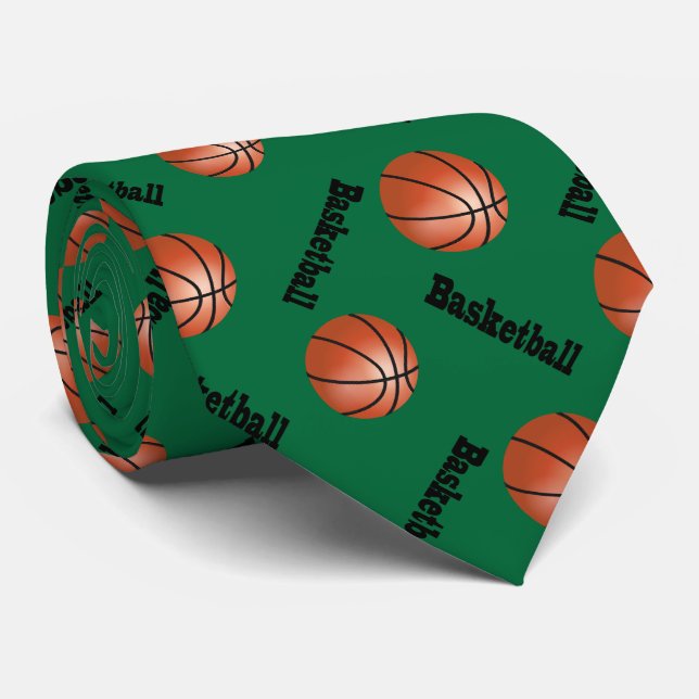 Sportlicher dunkelgrüner Basketball des Krawatte (Gerollt)