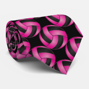 Sportlicher Hot-Pink-Volleyball Krawatte