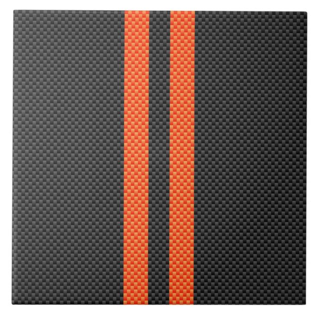 Sportlicher, lebhafter Orangenband-Faserstil Fliese (Vorderseite)