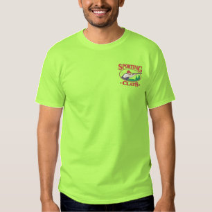 Sportlicher Lehm Besticktes T-Shirt