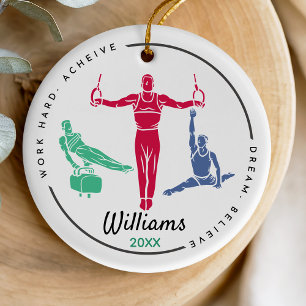 Sportlicher männlicher Turner-Wettbewerb-Andenken Keramik Ornament