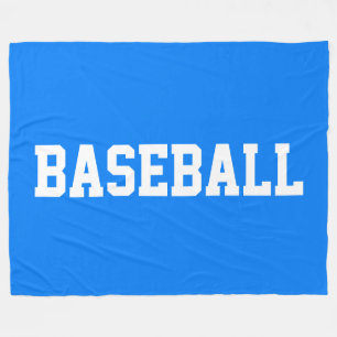 Sportliches fett weißes BASEBALL-Text auf strahlen Fleecedecke