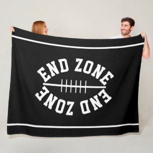 Sportliches Football END ZONE Text Streifen auf Sc Fleecedecke