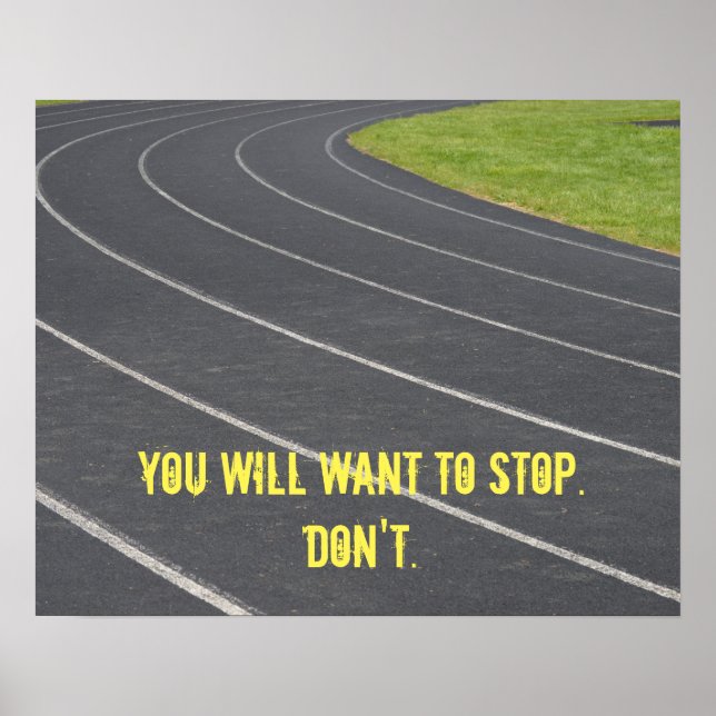 Sportliches Motivierend Poster! Perfekt für Läufer Poster (Vorne)