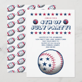 Sportliches Party am 4. Juli Einladung