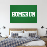 Sportliches Weißes HOMERUN-Text auf Tiefgrün