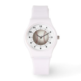 Sportliches weißes Silikon-Schauspiel für Frauen i Armbanduhr