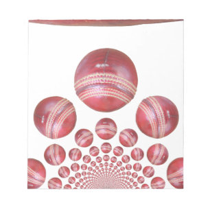 Sportliebhaber Cricket Ball Druck Notizblock