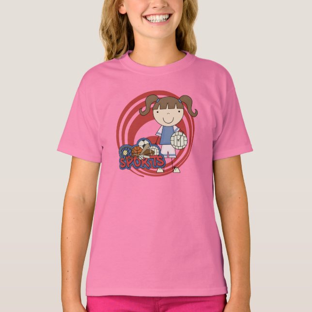 Sportmädchen Volleyball-Hemden und Geschenke T-Shirt (Vorderseite)