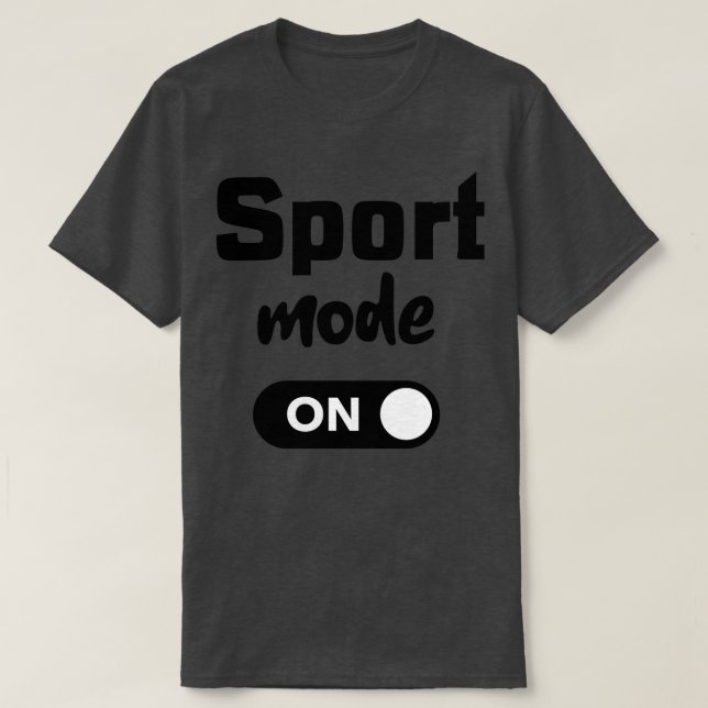 Sportmodus auf schwarz T-Shirt (Design vorne)
