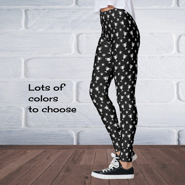 Sportmotiv Sterne Symbol Schwarz Leggings (Von Creator hochgeladen)