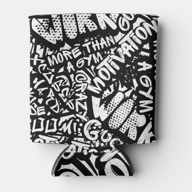Sportmotivation: Graffiti Abstrakt. Dosenkühler (Vorderseite)