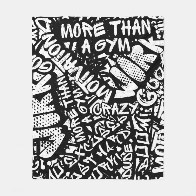 Sportmotivation: Graffiti Abstrakt. Fleecedecke (Vorderseite)