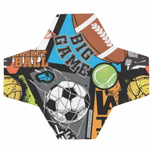 Sportmuster mit Bällen Fußball (Flach)