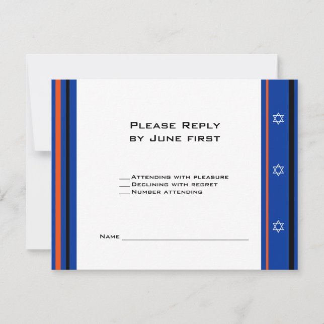 Sportnachweis Baseball Bar Mitzvah RSVP-Karte RSVP Karte (Vorderseite)