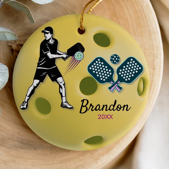 Sportpaddel für Pickleball-Spieler Keramik Ornament (Von Creator hochgeladen)