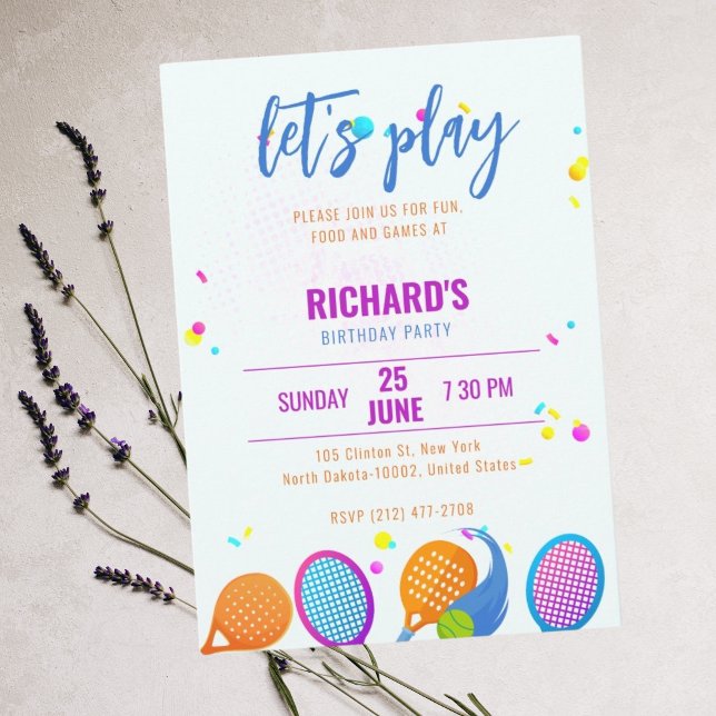Sportpickleball Geburtstagsparty Einladung (Von Creator hochgeladen)