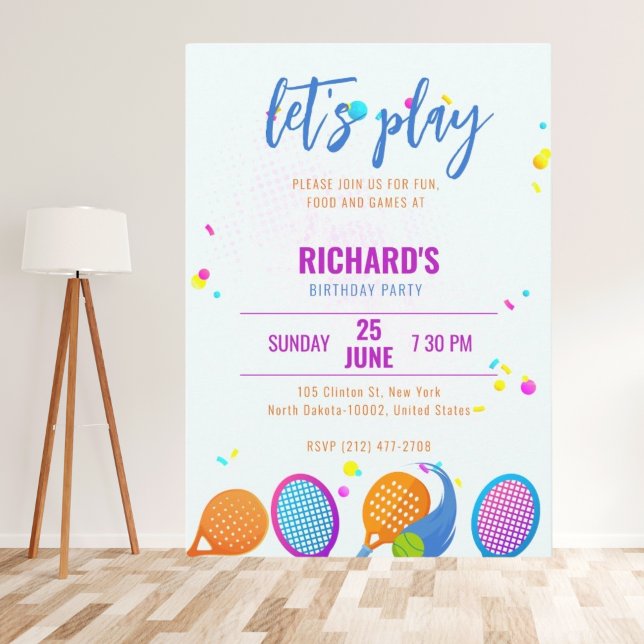 Sportpickleball Geburtstagsparty Einladung (Von Creator hochgeladen)