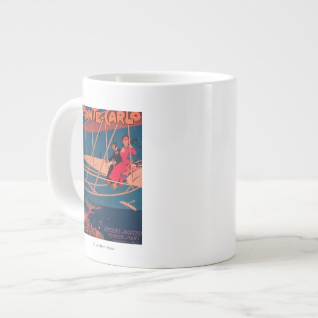 Sportplakat der Luftfahrt Jumbo-Tasse (Vorderseite Links)