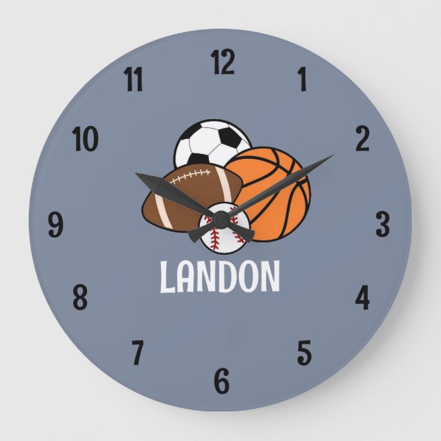 Sports amusants baseball football horloge personna (Recto)