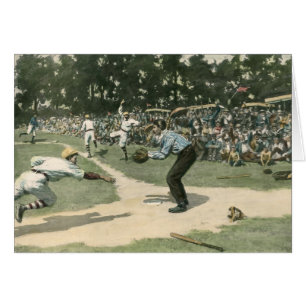 Sports Anciens, Joueur de Baseball Glissant dans l