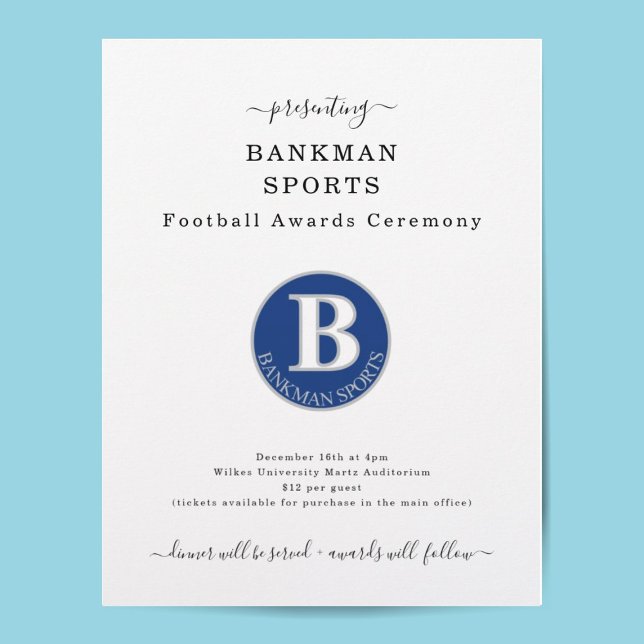 Sports Award Banquet Football Softball Flyer (Von Creator hochgeladen)