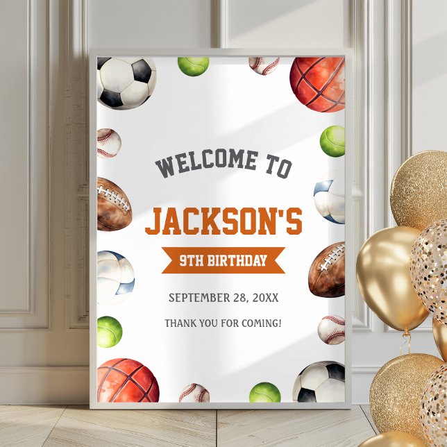 Sports Balls Let's have a Ball Poster Affiche de b (Créateur téléchargé)